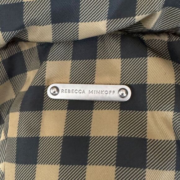 Rebecca Minkoff Buffalo Check Puffer Coat Winter Quilted Jacket Size M MSRP $368 - Picture 4 of 5